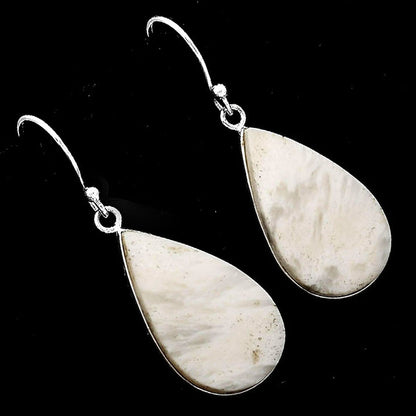 Natural White Scolecite Earrings E-1001 SDE51944