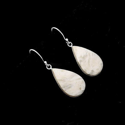Natural White Scolecite Earrings E-1001 SDE51944