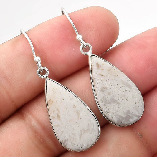 Natural White Scolecite Earrings E-1001 SDE52023