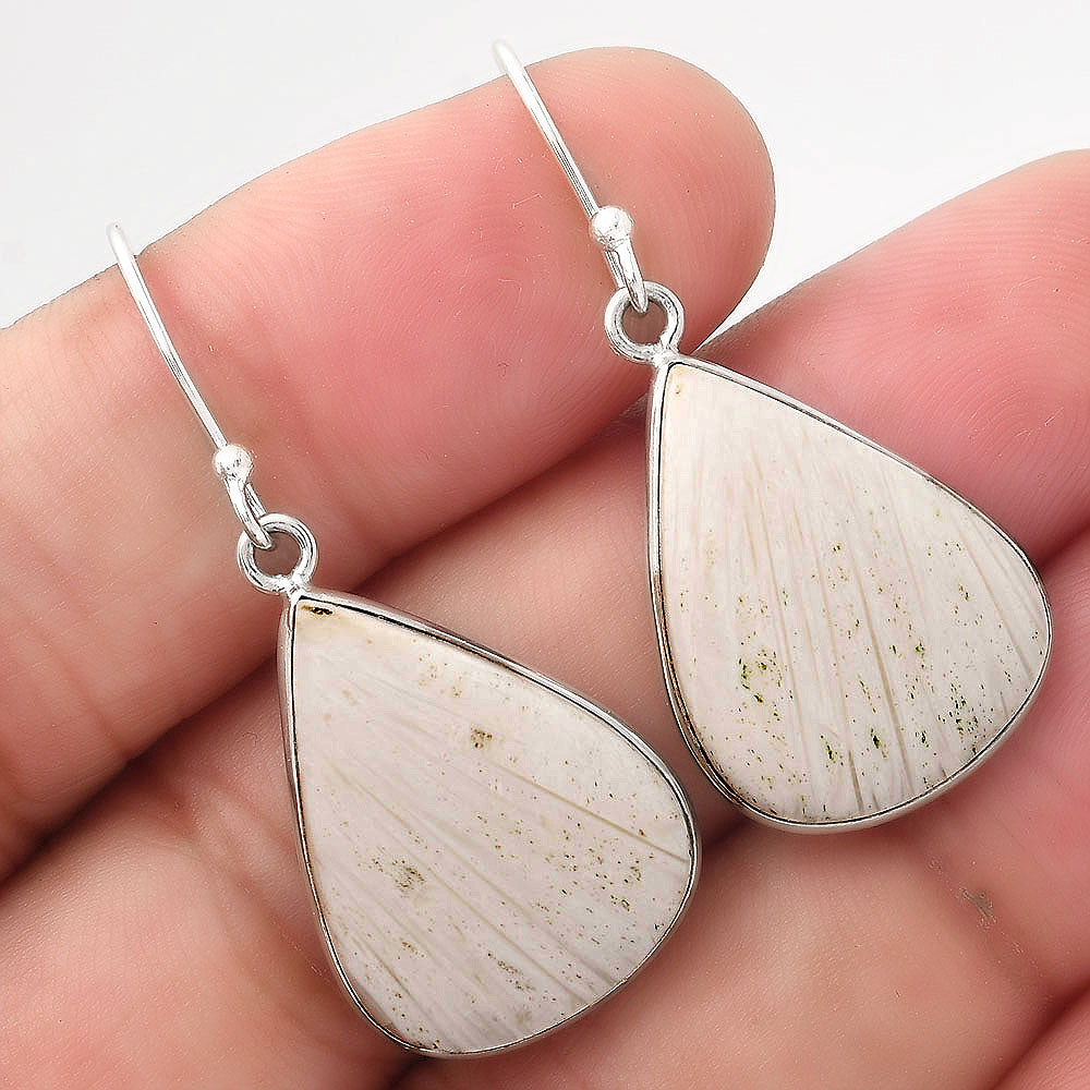 Natural White Scolecite Earrings E-1001 SDE52036