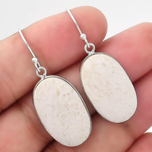Natural White Scolecite Earrings E-1001 SDE52044