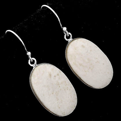 Natural White Scolecite Earrings E-1001 SDE52044