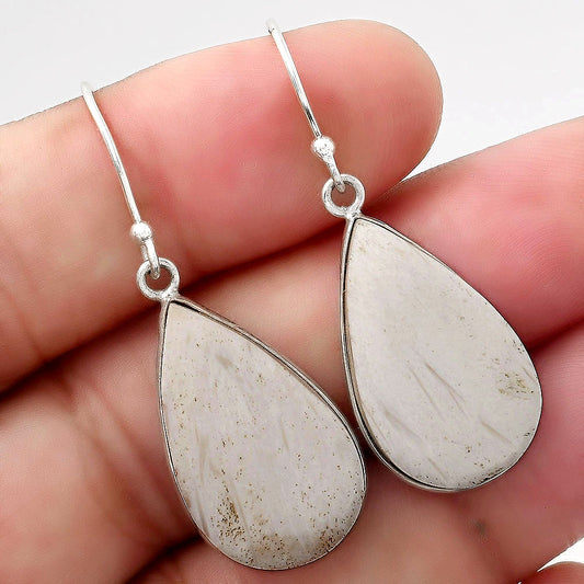 Natural White Scolecite Earrings E-1001 SDE52082