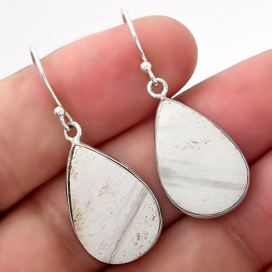 Natural White Scolecite Earrings E-1001 SDE52099