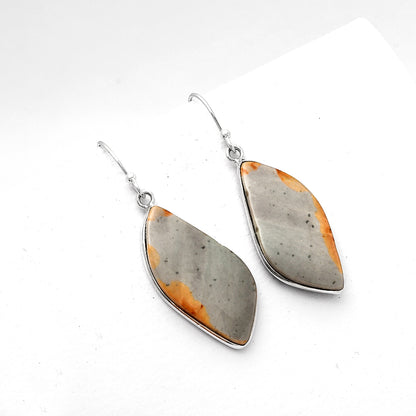 Natural Polygram Jasper Earrings E-1001 SDE52106