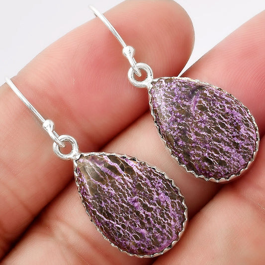 Natural Purpurite - South Africa Earrings E-1113 SDE52736