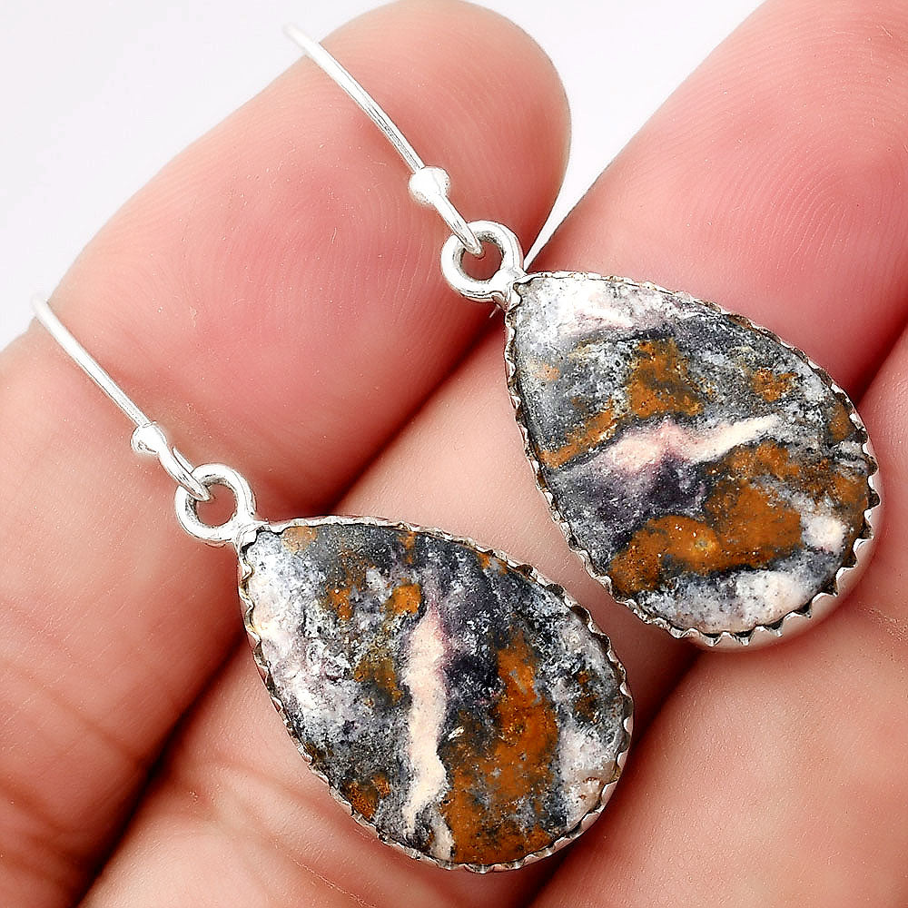 Natural Indian Blanket Jasper Earrings E-1113 SDE52808