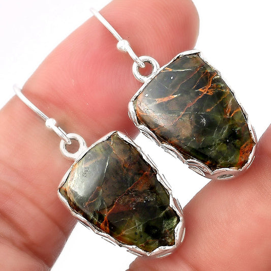 Natural Turkish Rainforest Chrysocolla Earrings E-1113 SDE52839