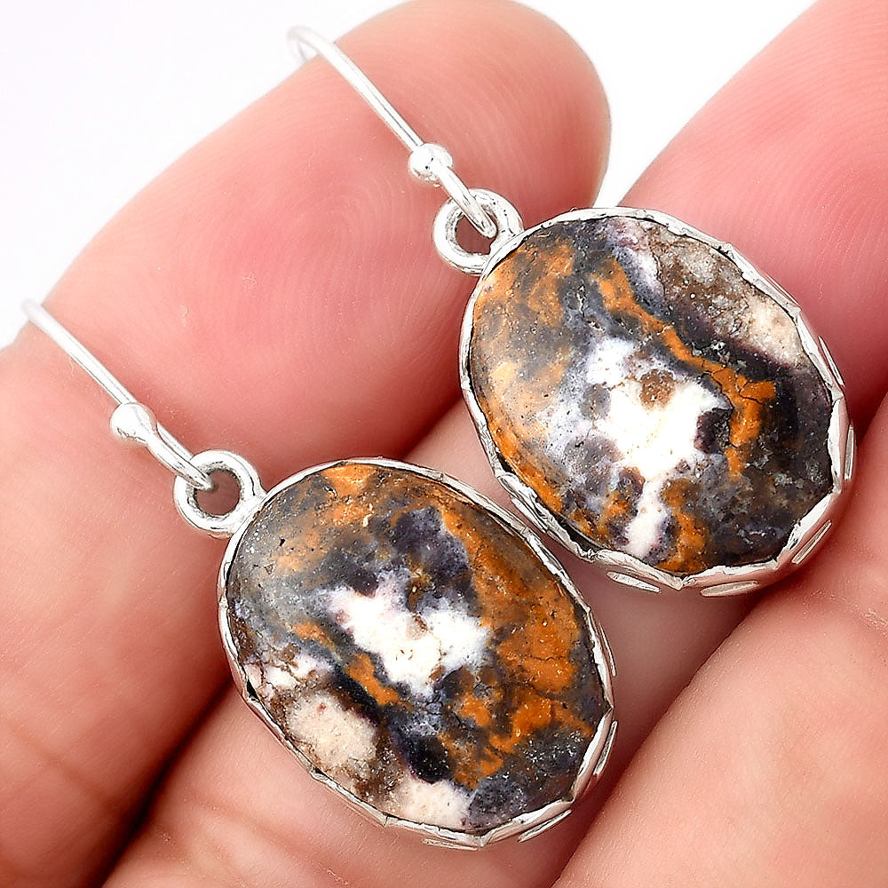 Natural Indian Blanket Jasper Earrings E-1113 SDE52841