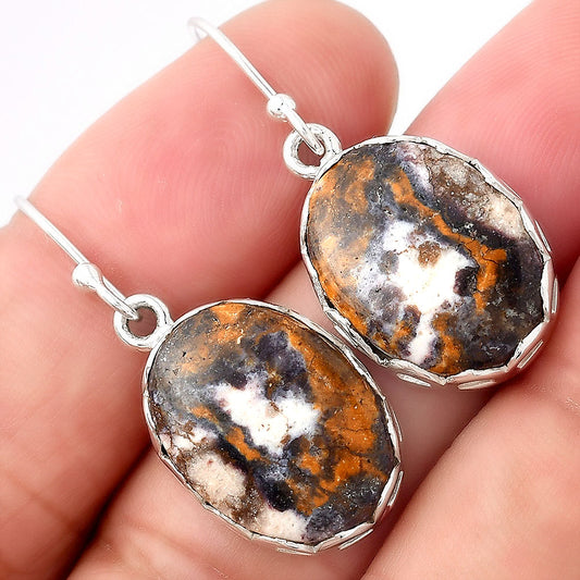 Natural Indian Blanket Jasper Earrings E-1113 SDE52841