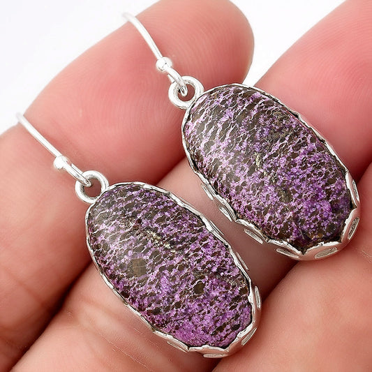 Natural Purpurite - South Africa Earrings E-1113 SDE52848
