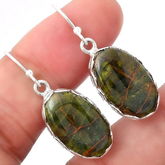 Natural Turkish Rainforest Chrysocolla Earrings E-1113 SDE52876