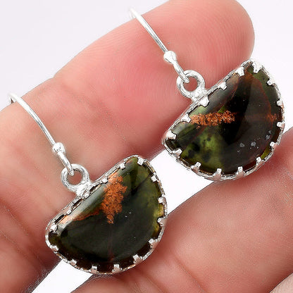 Natural Turkish Rainforest Chrysocolla Earrings E-1113 SDE52881