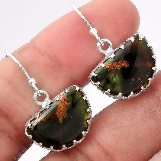 Natural Turkish Rainforest Chrysocolla Earrings E-1113 SDE52881