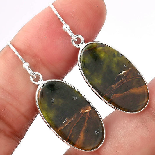 Natural Turkish Rainforest Chrysocolla Earrings E-1001 SDE53104