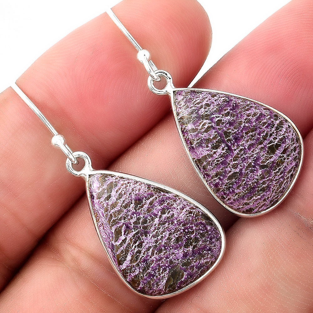 Natural Purpurite - South Africa Earrings E-1001 SDE53198
