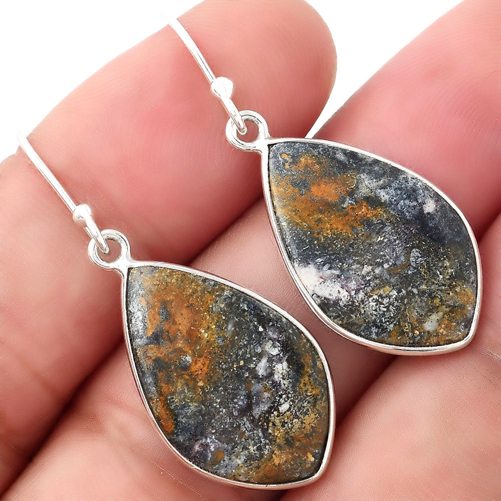 Natural Indian Blanket Jasper Earrings E-1001 SDE53324