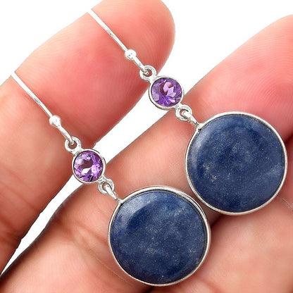 Natural Dumortierite Quartz & Amethyst Earrings E-1002 SDE53818