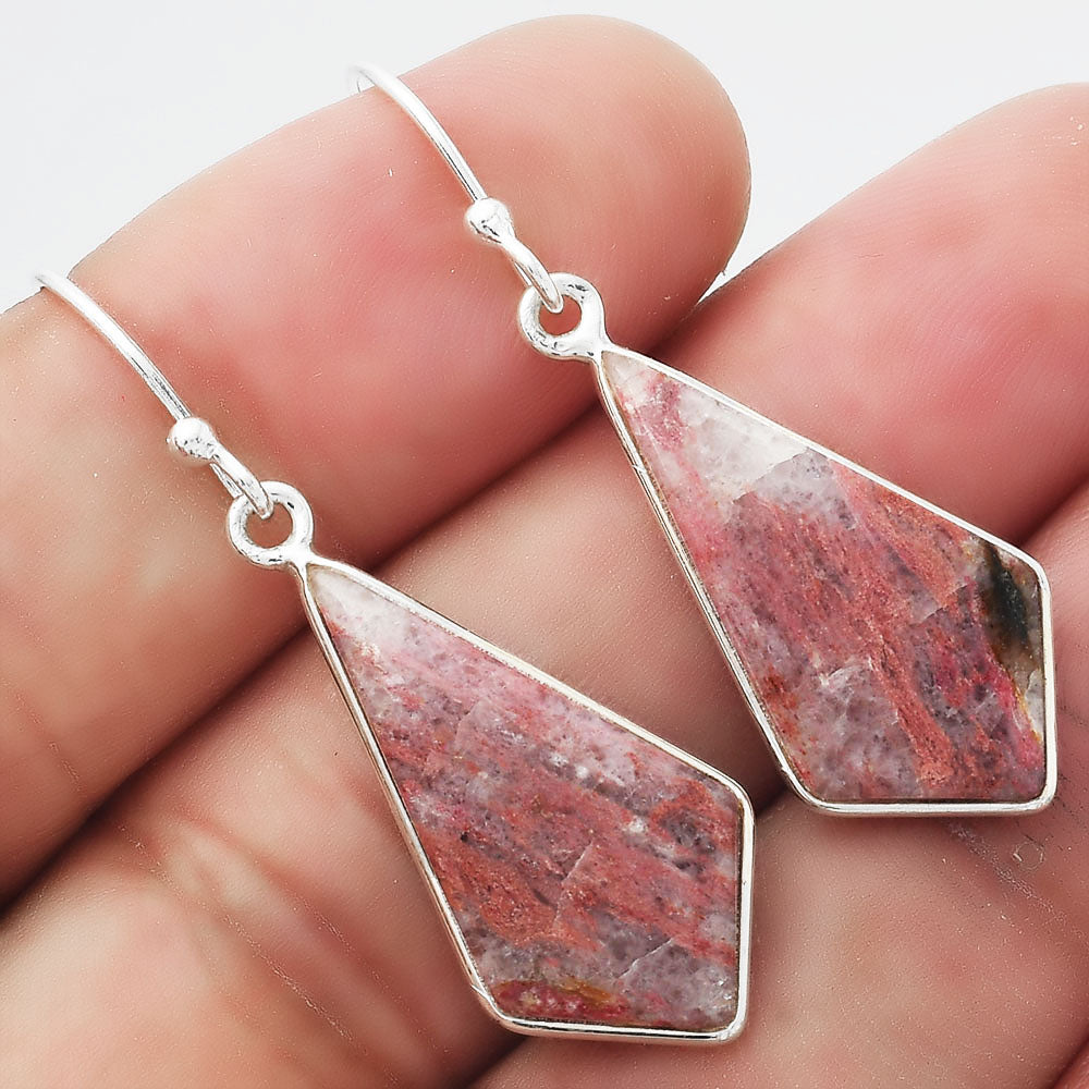 Natural Pink Thulite - Norway Earrings E-1001 SDE54713
