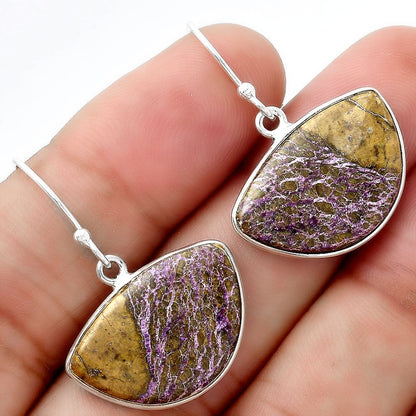 Natural Purpurite - South Africa Earrings E-1001 SDE54953