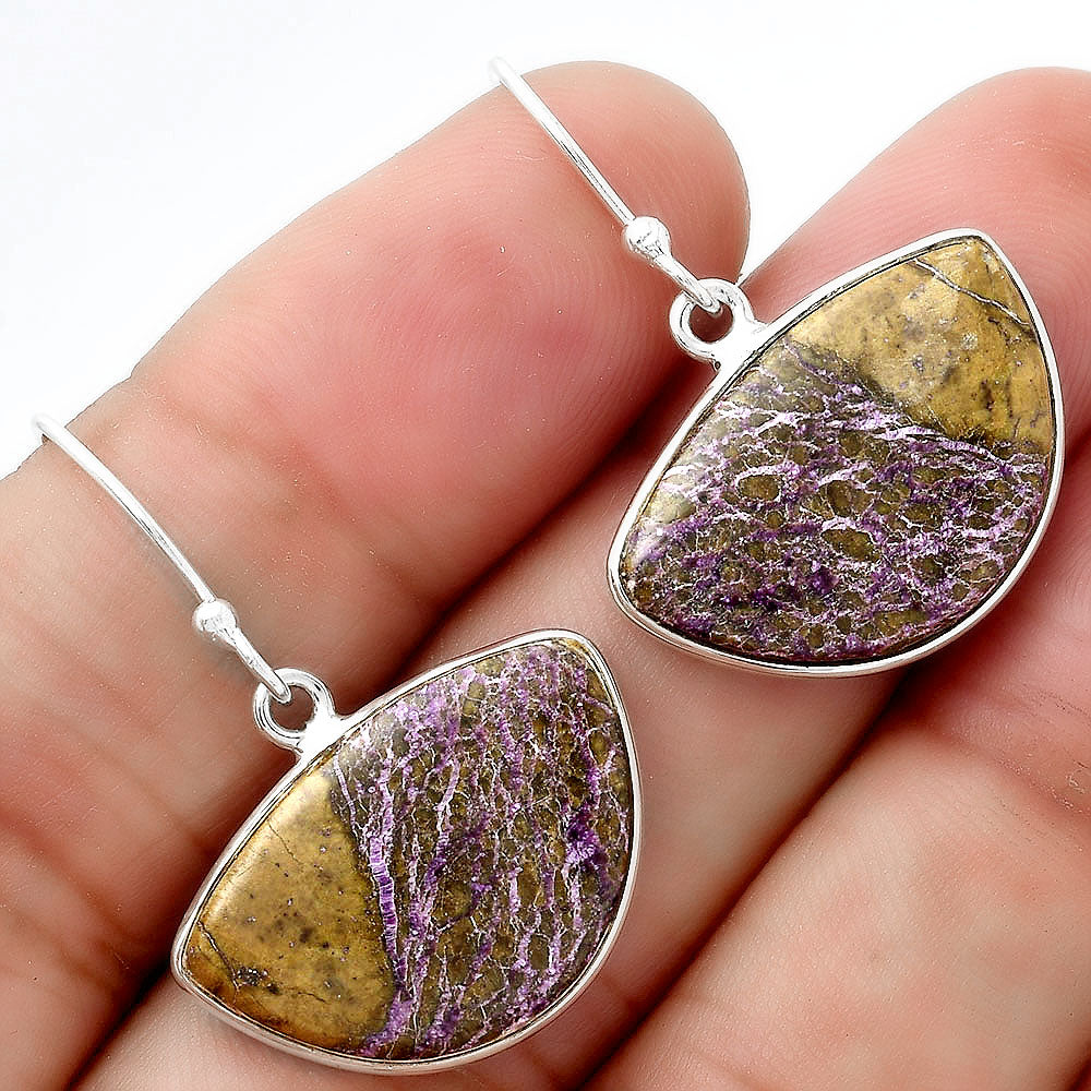 Natural Purpurite - South Africa Earrings E-1001 SDE54953