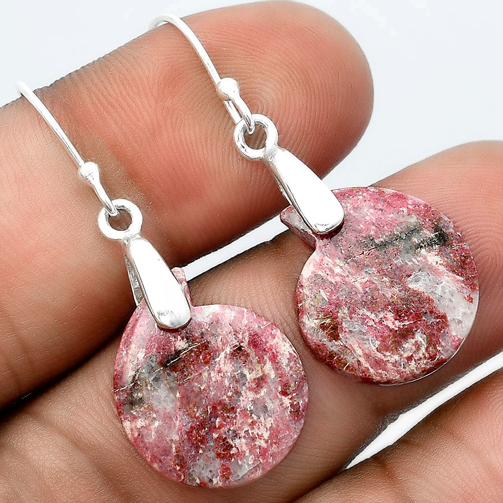 Natural Pink Thulite - Norway Earrings E-1214 SDE55392