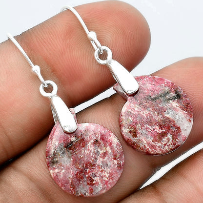 Natural Pink Thulite - Norway Earrings E-1214 SDE55392