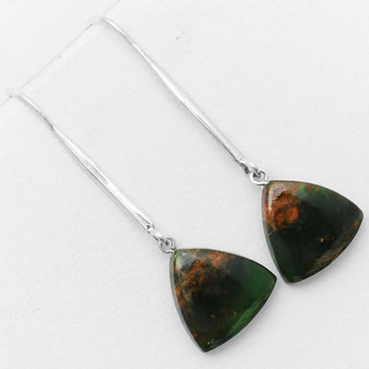 Natural Turkish Rainforest Chrysocolla Earrings E-1095 SDE55537