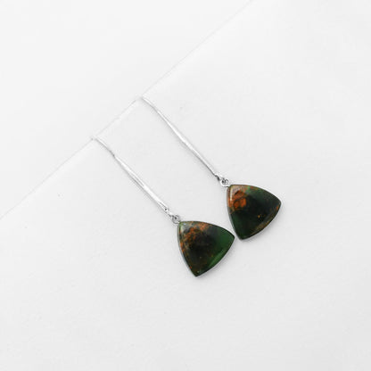 Natural Turkish Rainforest Chrysocolla Earrings E-1095 SDE55537