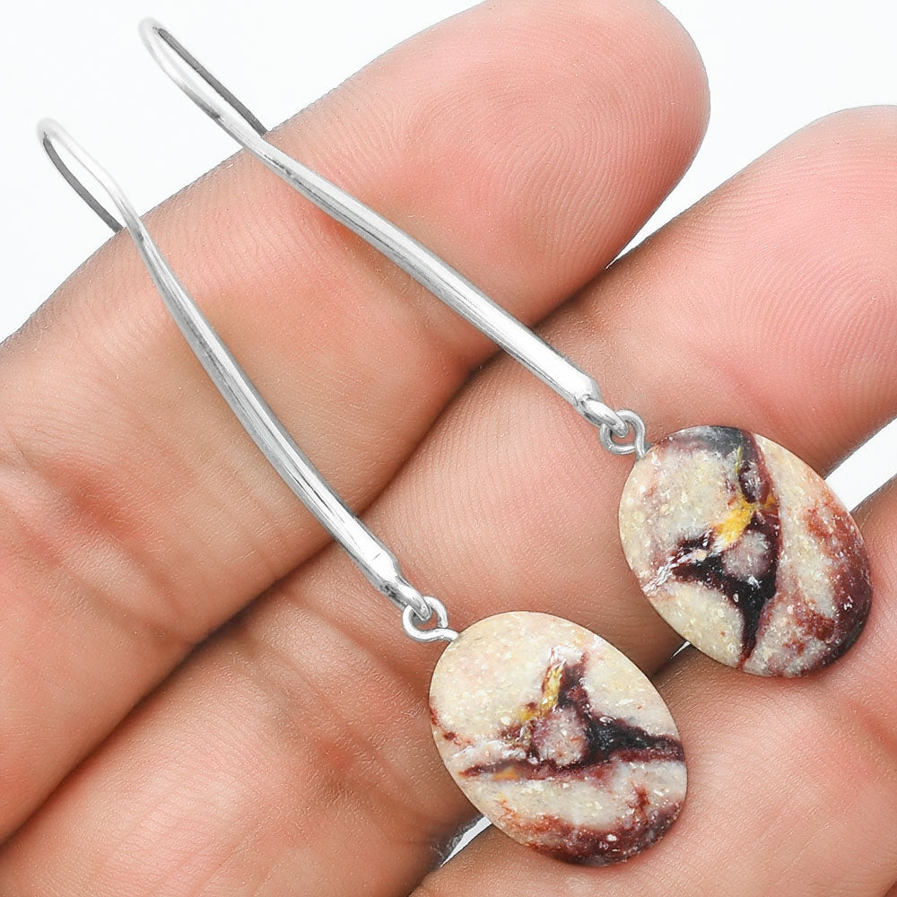 Natural Indian Blanket Jasper Earrings E-1095 SDE55593