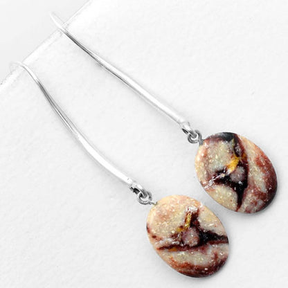 Natural Indian Blanket Jasper Earrings E-1095 SDE55593