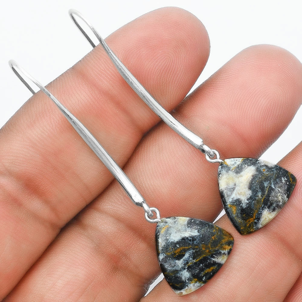 Natural Indian Blanket Jasper Earrings E-1095 SDE55598