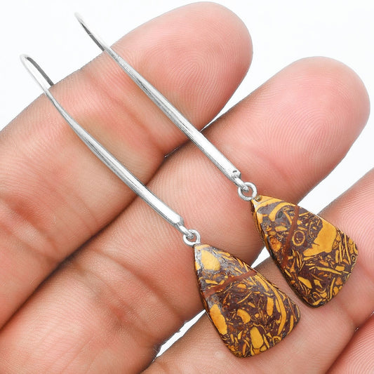 Natural Coquina Fossil Jasper India Earrings E-1095 SDE55614