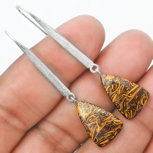 Natural Coquina Fossil Jasper India Earrings E-1095 SDE55642