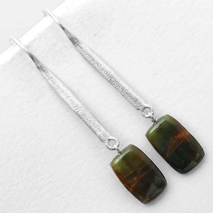 Natural Turkish Rainforest Chrysocolla Earrings E-1095 SDE55657