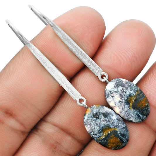 Natural Indian Blanket Jasper Earrings E-1095 SDE55664