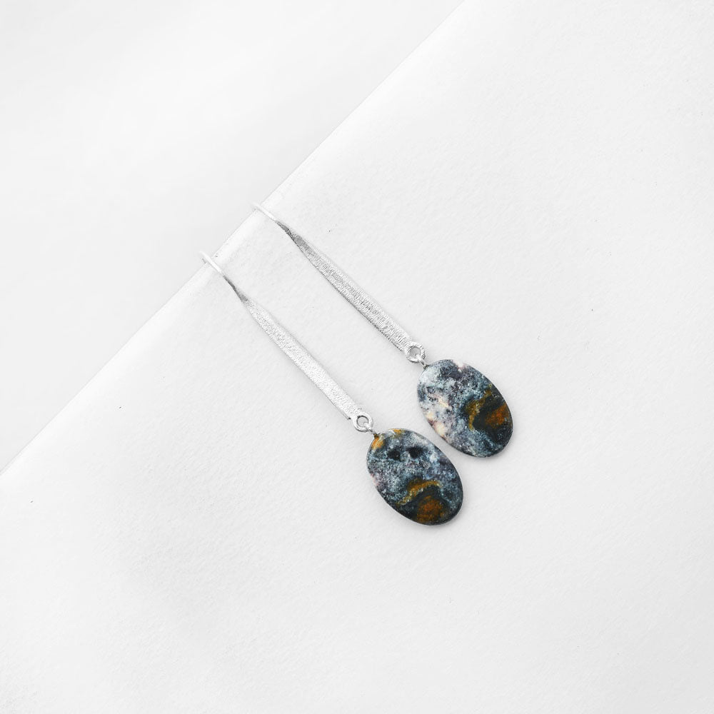 Natural Indian Blanket Jasper Earrings E-1095 SDE55664