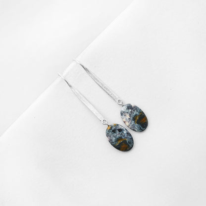 Natural Indian Blanket Jasper Earrings E-1095 SDE55664