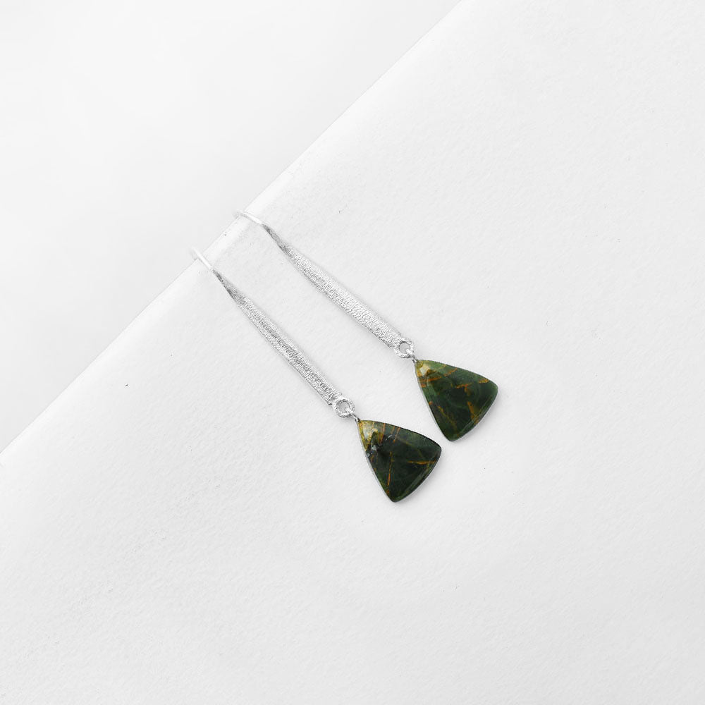 Natural Turkish Rainforest Chrysocolla Earrings E-1095 SDE55666