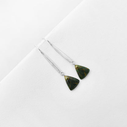 Natural Turkish Rainforest Chrysocolla Earrings E-1095 SDE55666