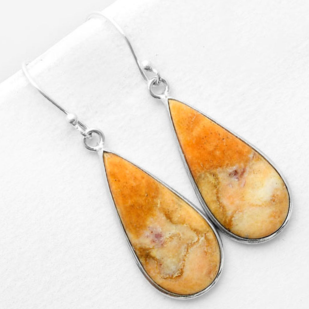 Natural Coral Jasper Earrings E-1001 SDE56391