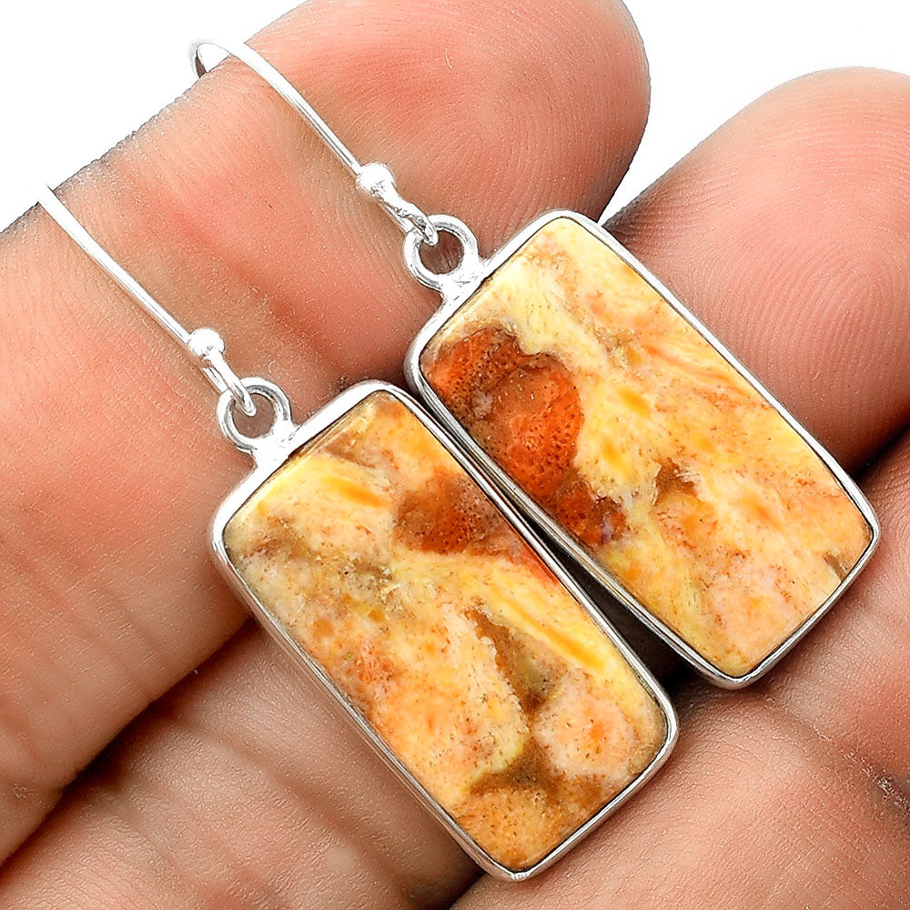 Natural Coral Jasper Earrings E-1001 SDE56406