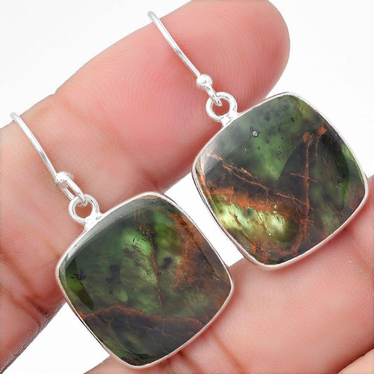Natural Turkish Rainforest Chrysocolla Earrings E-1001 SDE56663