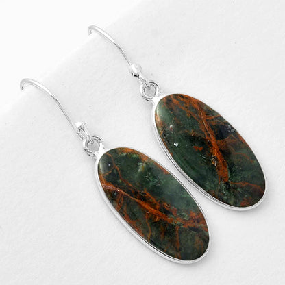 Natural Turkish Rainforest Chrysocolla Earrings E-1001 SDE56677