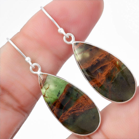 Natural Turkish Rainforest Chrysocolla Earrings E-1001 SDE56679