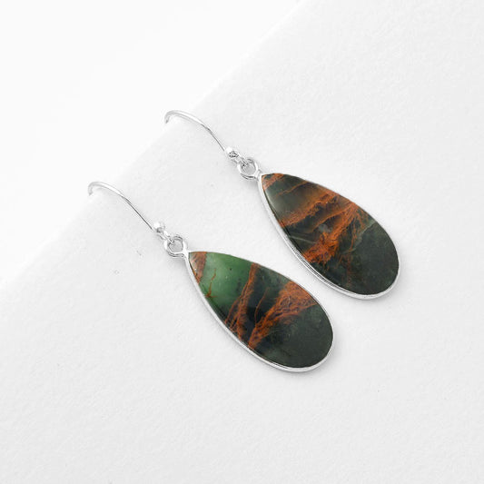 Natural Turkish Rainforest Chrysocolla Earrings E-1001 SDE56679