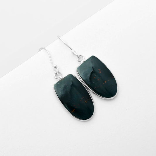 Natural Blood Stone - India Earrings E-1001 SDE57239