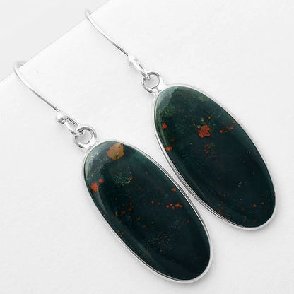 Natural Blood Stone - India Earrings E-1001 SDE57244