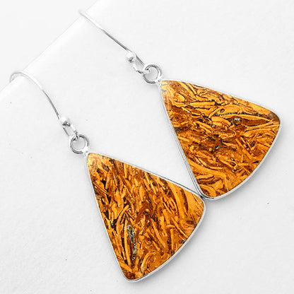 Natural Coquina Fossil Jasper India Earrings E-1001 SDE57404