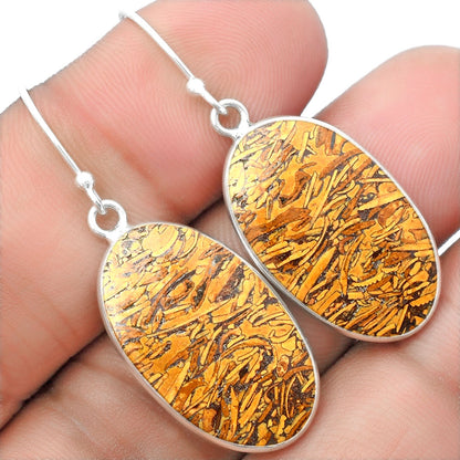 Natural Coquina Fossil Jasper India Earrings E-1001 SDE57414